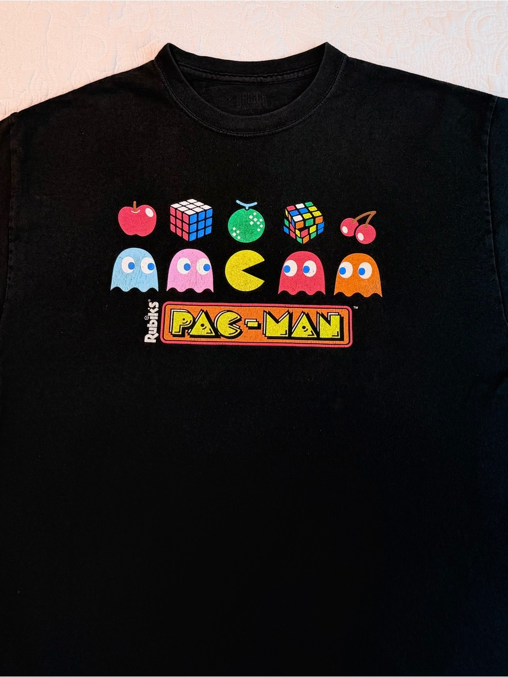 Brisco Brands | Rubik’s Pac-Man | Black Graphic T Shirt | Size XL